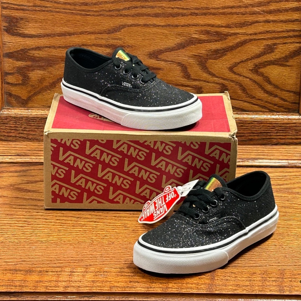 Vans Authentic Glitter & Iridescent Black Shoes